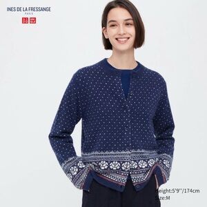 Uniqlo INES DE LA FRESSANGE Wool Blend Cardigan, Sz M